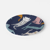 Katzenmuster Pappteller (Schrägansicht)