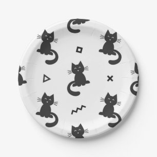 Katzenmuster Pappteller