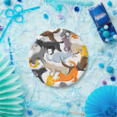 Katzenmuster Pappteller (Party)