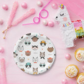 Katzenmuster Pappteller (Party)