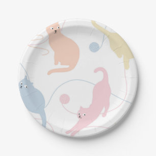 Katzenmuster Pappteller