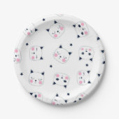 Katzenmuster Pappteller (Vorderseite)