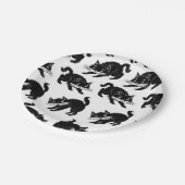 Katzenmuster Pappteller (Schrägansicht)