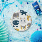 Katzenmuster Pappteller (Party)