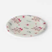 Katzenmuster Pappteller (Schrägansicht)