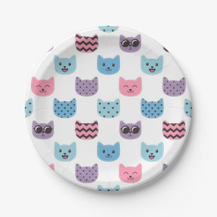 Katzenmuster Pappteller