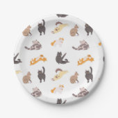 Katzenmuster Pappteller (Vorderseite)