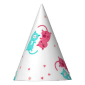 Katzenmuster Partyhütchen (Vorderseite)