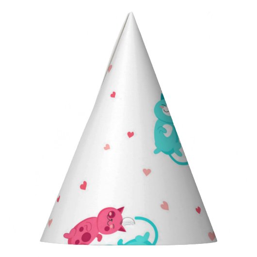 Katzenmuster Partyhütchen (Links)