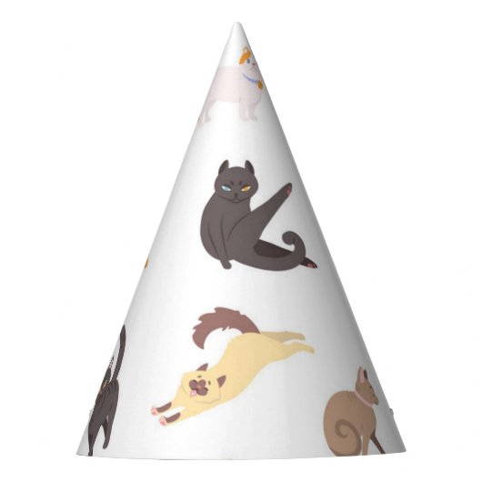 Katzenmuster Partyhütchen (Vorderseite)