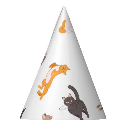 Katzenmuster Partyhütchen (Links)