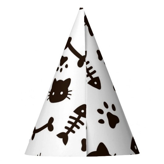 Katzenmuster Partyhütchen (Rückseite)