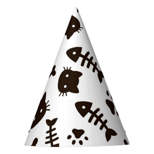 Katzenmuster Partyhütchen (Vorderseite)
