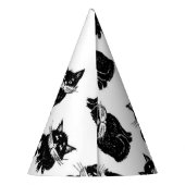 Katzenmuster Partyhütchen (Rückseite)
