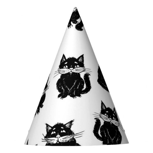 Katzenmuster Partyhütchen (Vorderseite)