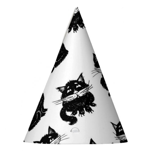 Katzenmuster Partyhütchen (Links)