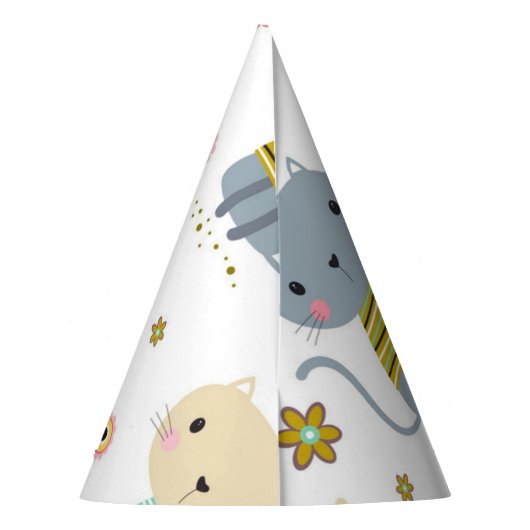 Katzenmuster Partyhütchen (Rückseite)