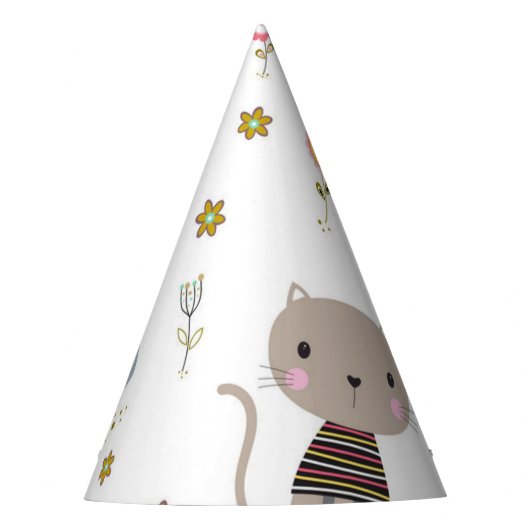 Katzenmuster Partyhütchen (Vorderseite)