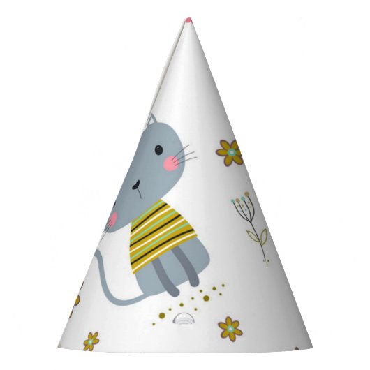 Katzenmuster Partyhütchen (Links)