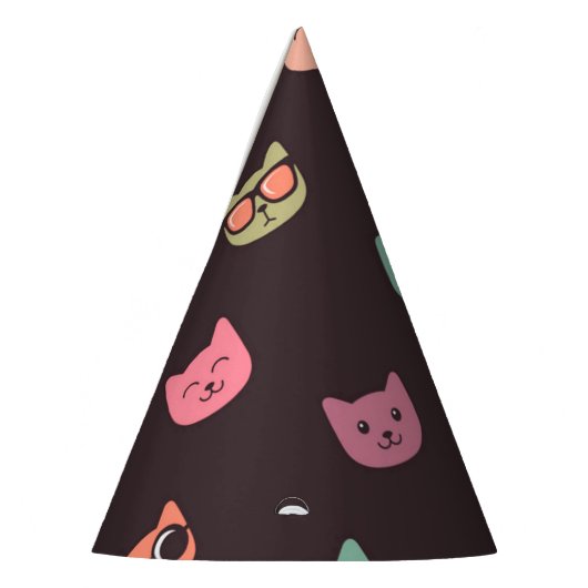 Katzenmuster Partyhütchen (Links)