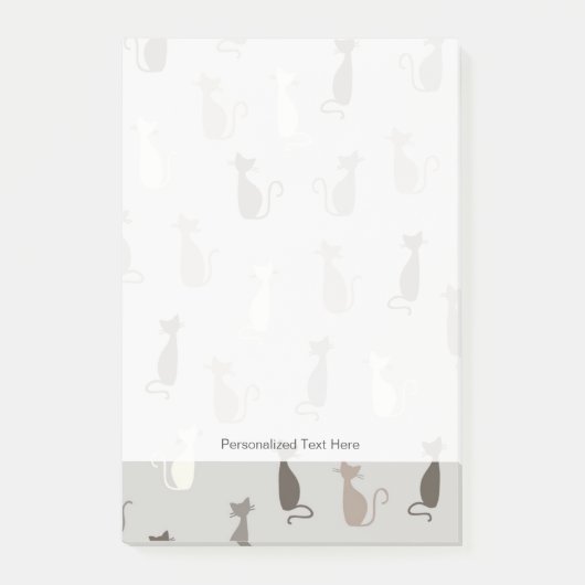 Katzenmuster Post-it Klebezettel (Vorderseite)