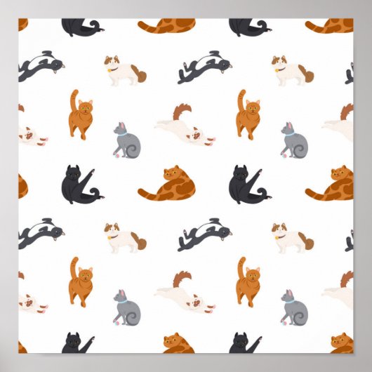 Katzenmuster Poster (Vorne)