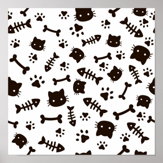 Katzenmuster Poster (Vorne)