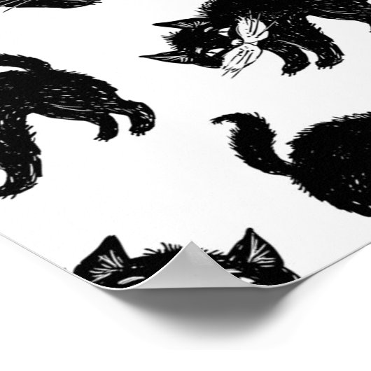 Katzenmuster Poster (Ecke)