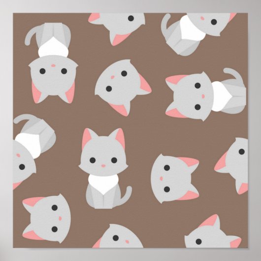 Katzenmuster Poster (Vorne)