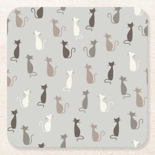 Katzenmuster Rechteckiger Pappuntersetzer (Vorderseite)