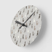 Katzenmuster Runde Wanduhr (Winkel)
