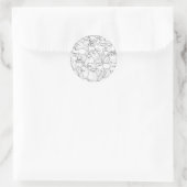 Katzenmuster Runder Aufkleber (Tasche)