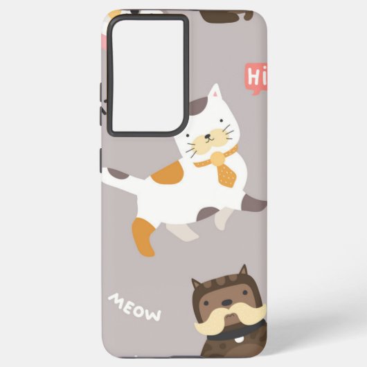 Katzenmuster Samsung Galaxy Hülle (Rückseite)