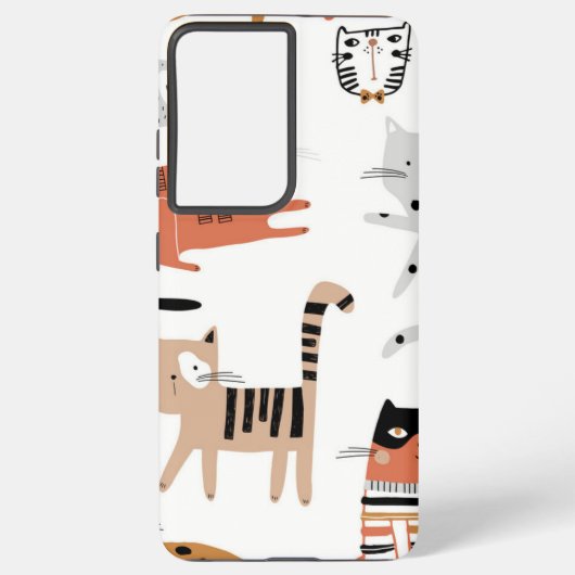 Katzenmuster Samsung Galaxy Hülle (Rückseite)
