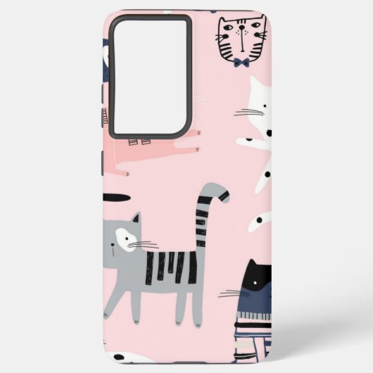 Katzenmuster Samsung Galaxy Hülle (Rückseite)
