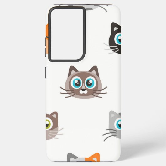 Katzenmuster Samsung Galaxy Hülle (Rückseite)