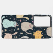 Katzenmuster Samsung Galaxy Hülle (Linke Seite)