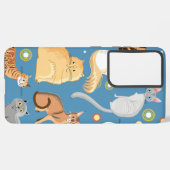 Katzenmuster Samsung Galaxy Hülle (Linke Seite)