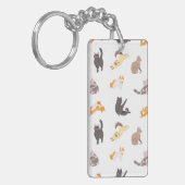 Katzenmuster Schlüsselanhänger (Vorderseite links)