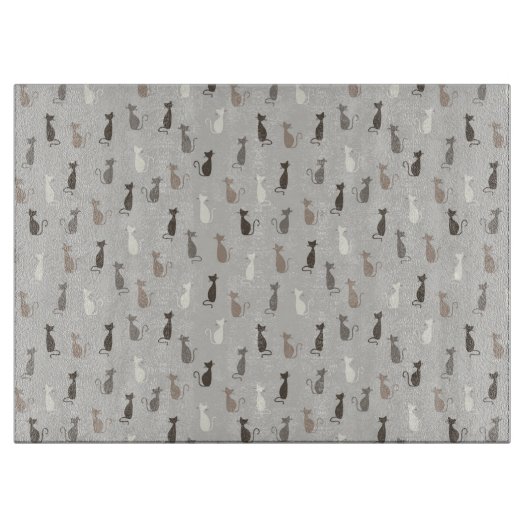 Katzenmuster Schneidebrett (Vorderseite)