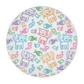 Katzenmuster Schneidebrett (Vorderseite)