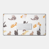 Katzenmuster Schreibtischunterlage (Tastatur & Maus)