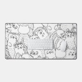 Katzenmuster Schreibtischunterlage (Tastatur & Maus)