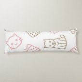 Katzenmuster Seitenschläferkissen (Rückseite)