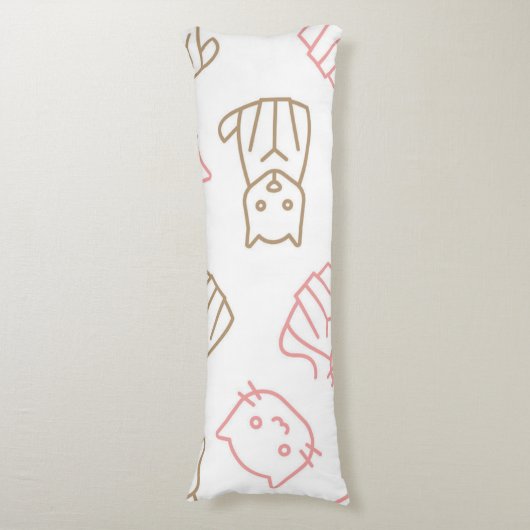 Katzenmuster Seitenschläferkissen (Vorderseite Vertikal)