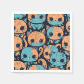 Katzenmuster Serviette (Vorderseite)