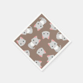 Katzenmuster Serviette (Ecke)