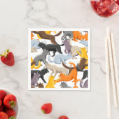 Katzenmuster Serviette (Beispiel)