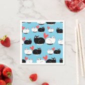Katzenmuster Serviette (Beispiel)