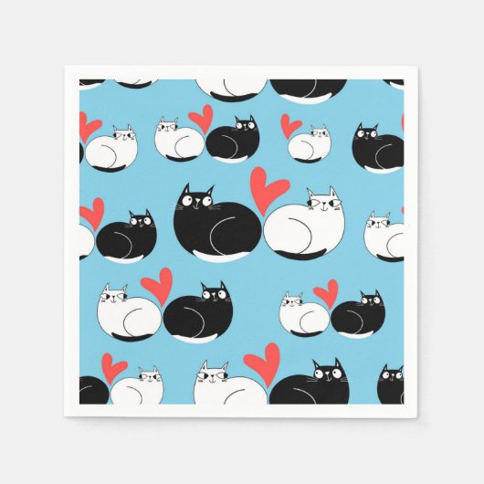 Katzenmuster Serviette (Vorderseite)